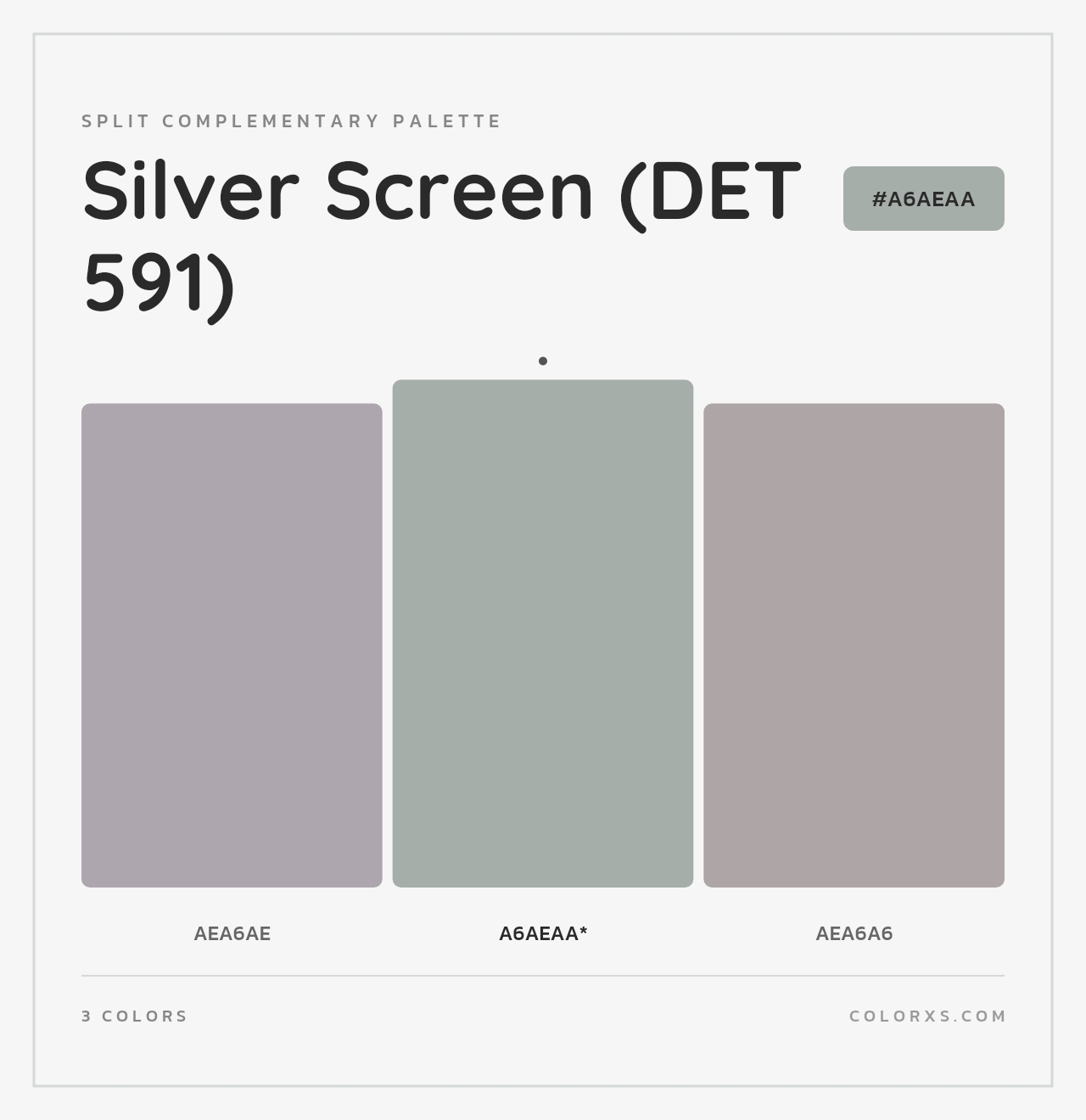 Silver Screen (DET 591) - Split-Complementary Color Palette