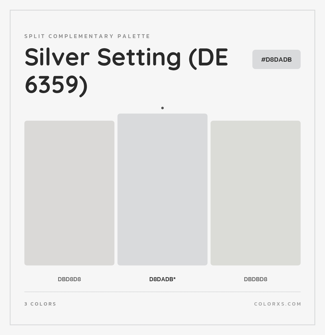Silver Setting (DE 6359) - Split-Complementary Color Palette