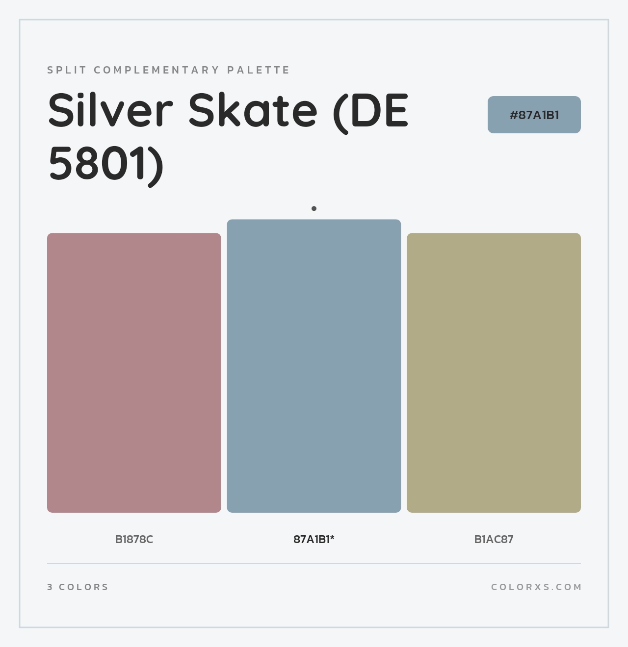 Silver Skate (DE 5801) - Split-Complementary Color Palette