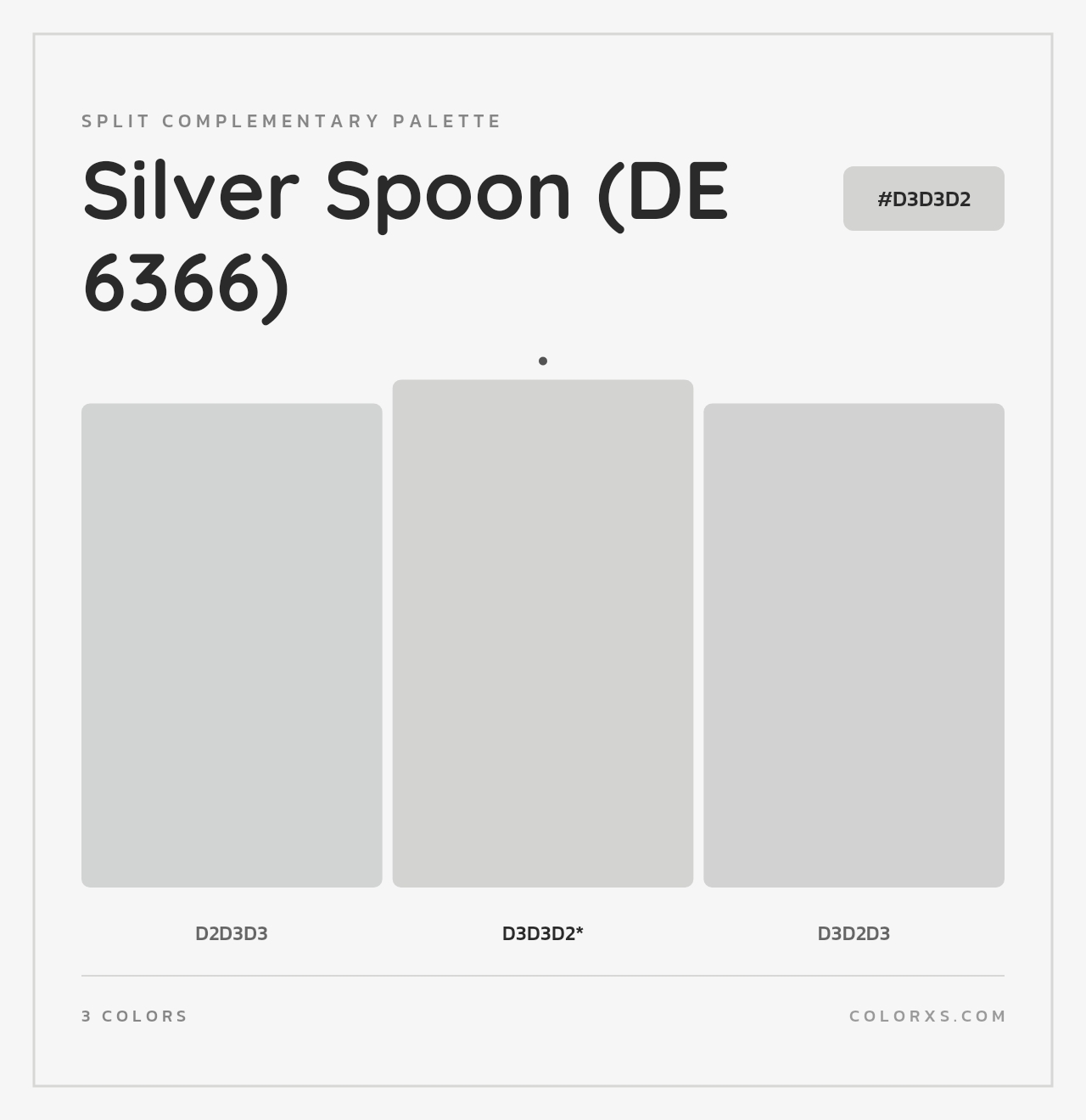 Silver Spoon (DE 6366) - Split-Complementary Color Palette