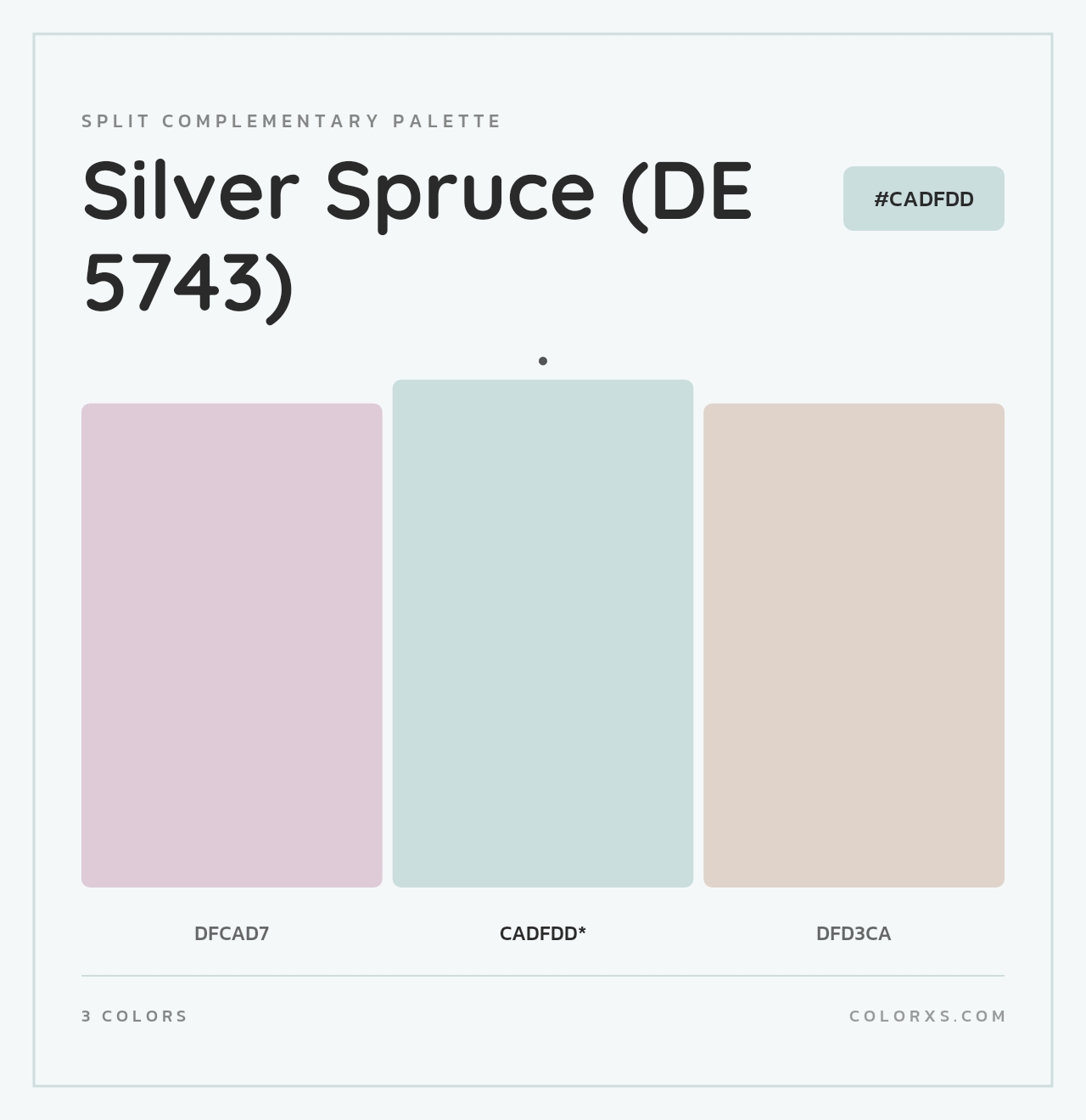 Silver Spruce (DE 5743) - Split-Complementary Color Palette