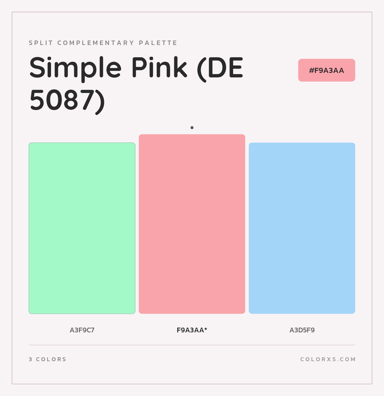 Simple Pink (DE 5087) - Split-Complementary Color Palette