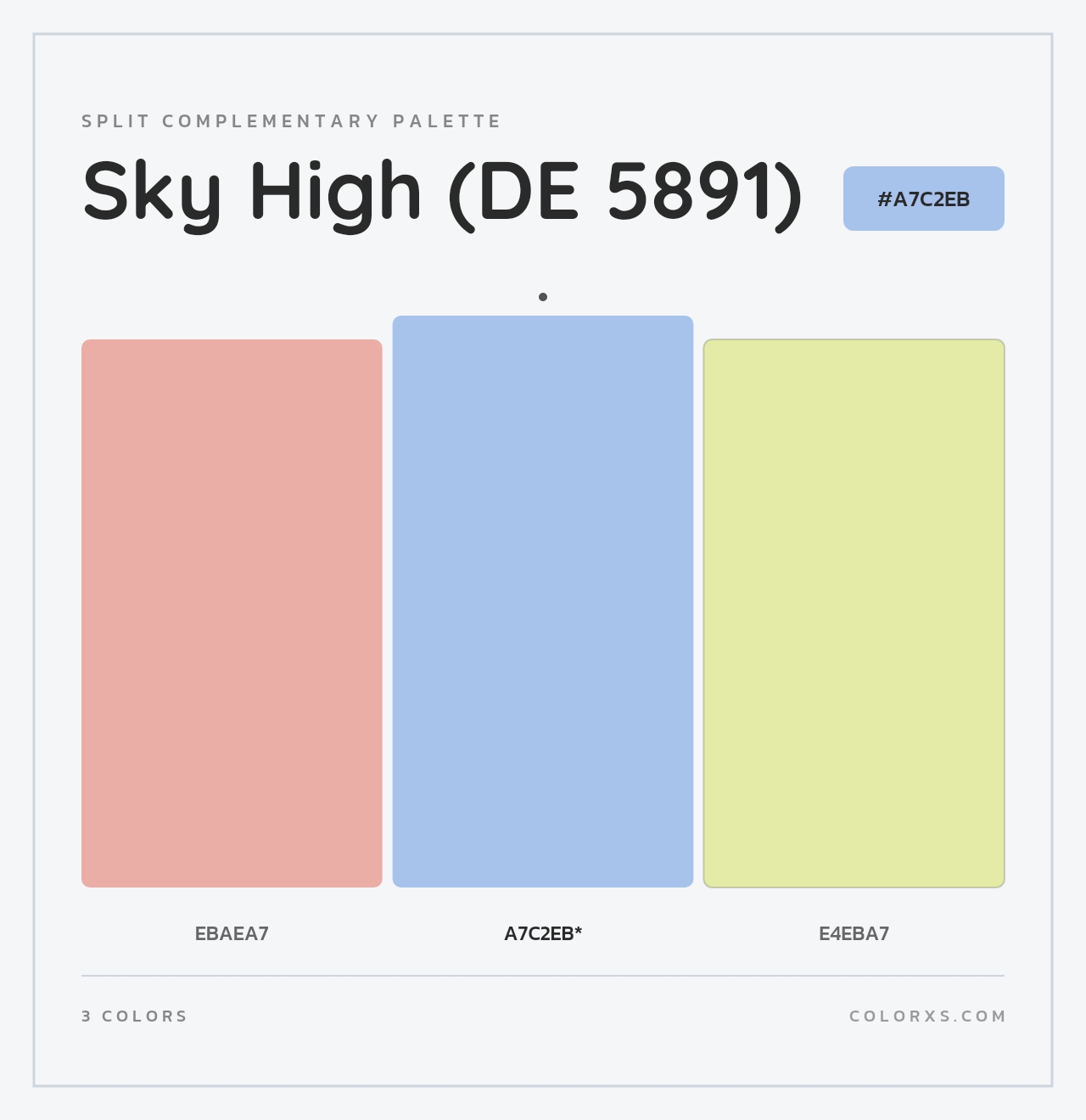 Sky High (DE 5891) - Split-Complementary Color Palette