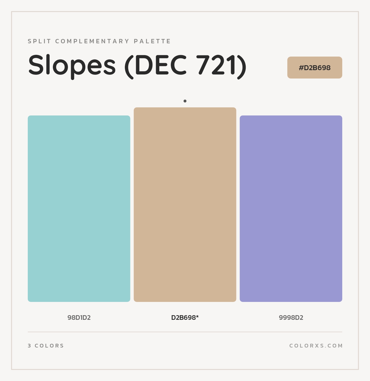 Slopes (DEC 721) - Split-Complementary Color Palette