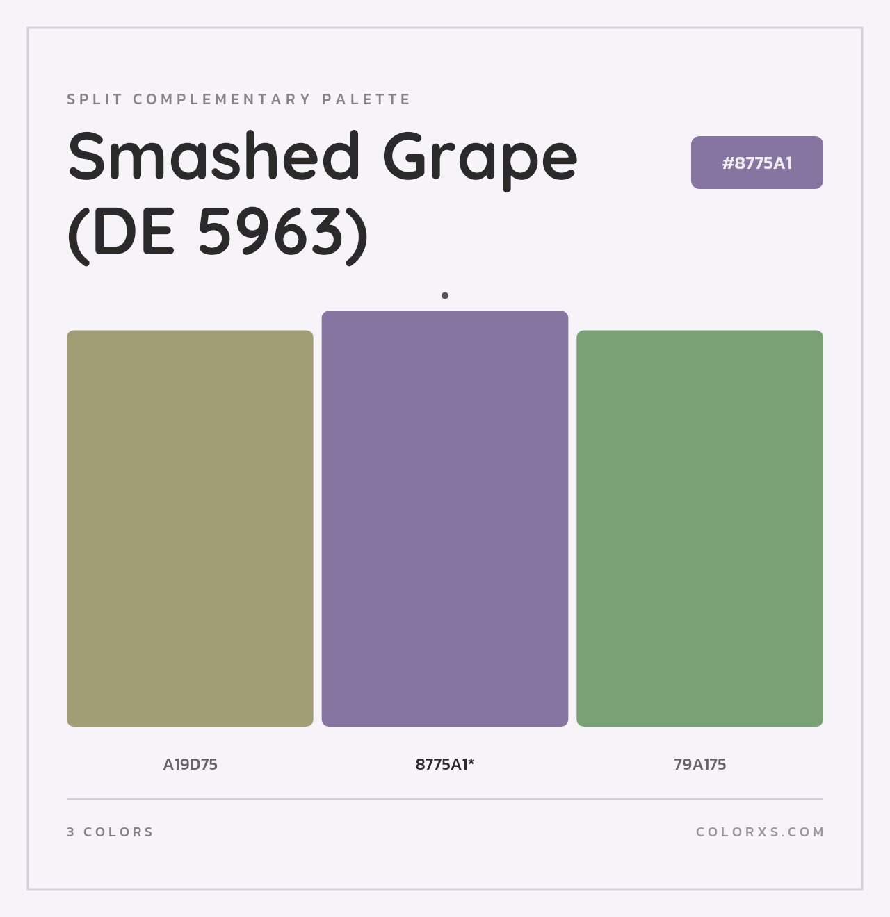 Smashed Grape (DE 5963) - Split-Complementary Color Palette