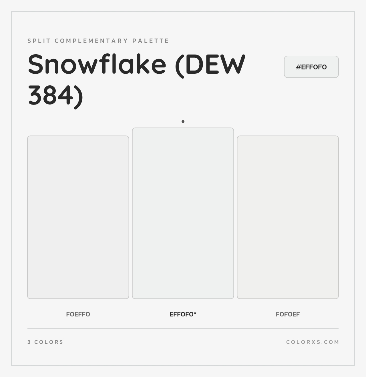 Snowflake (DEW 384) - Split-Complementary Color Palette