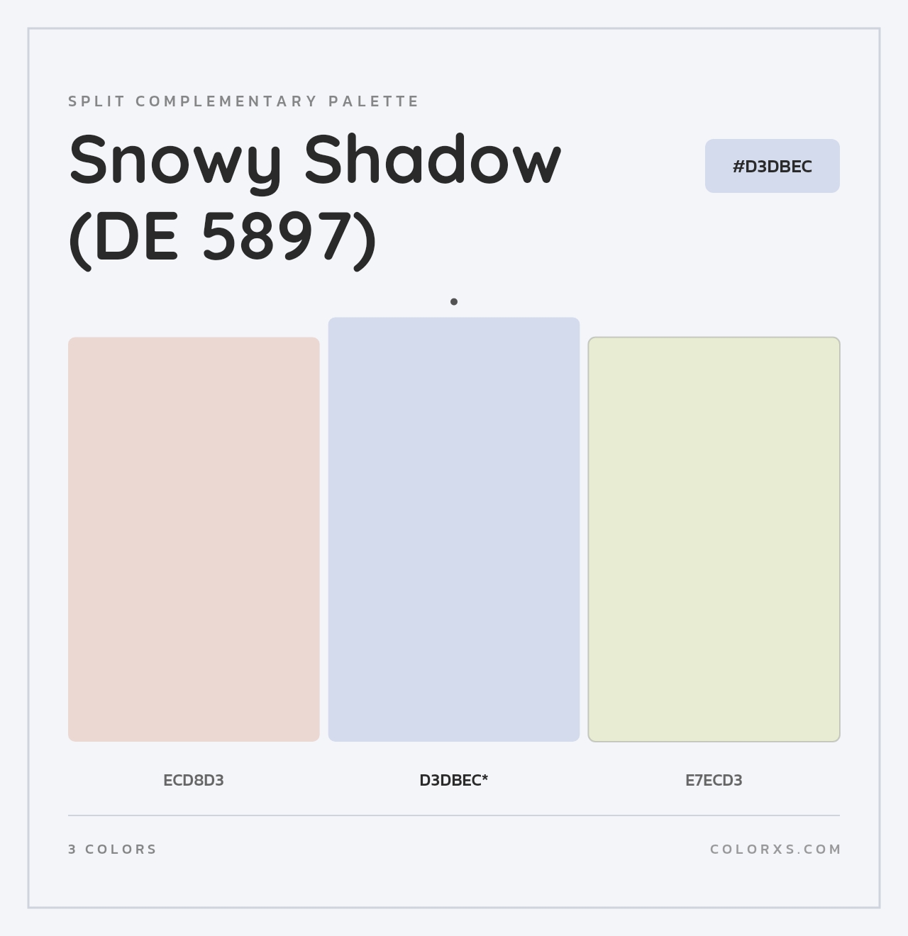 Snowy Shadow (DE 5897) - Split-Complementary Color Palette