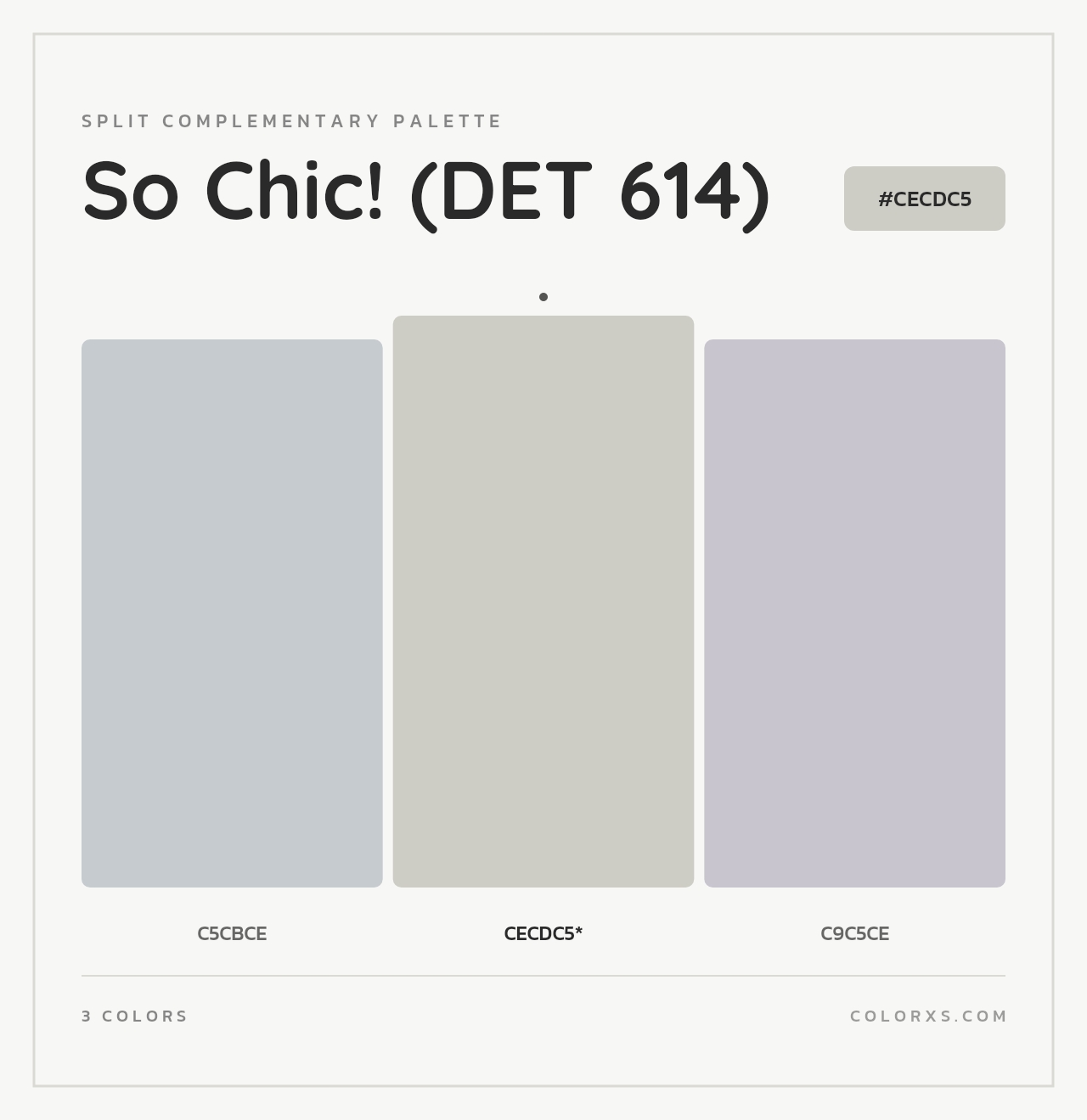 So Chic! (DET 614) - Split-Complementary Color Palette