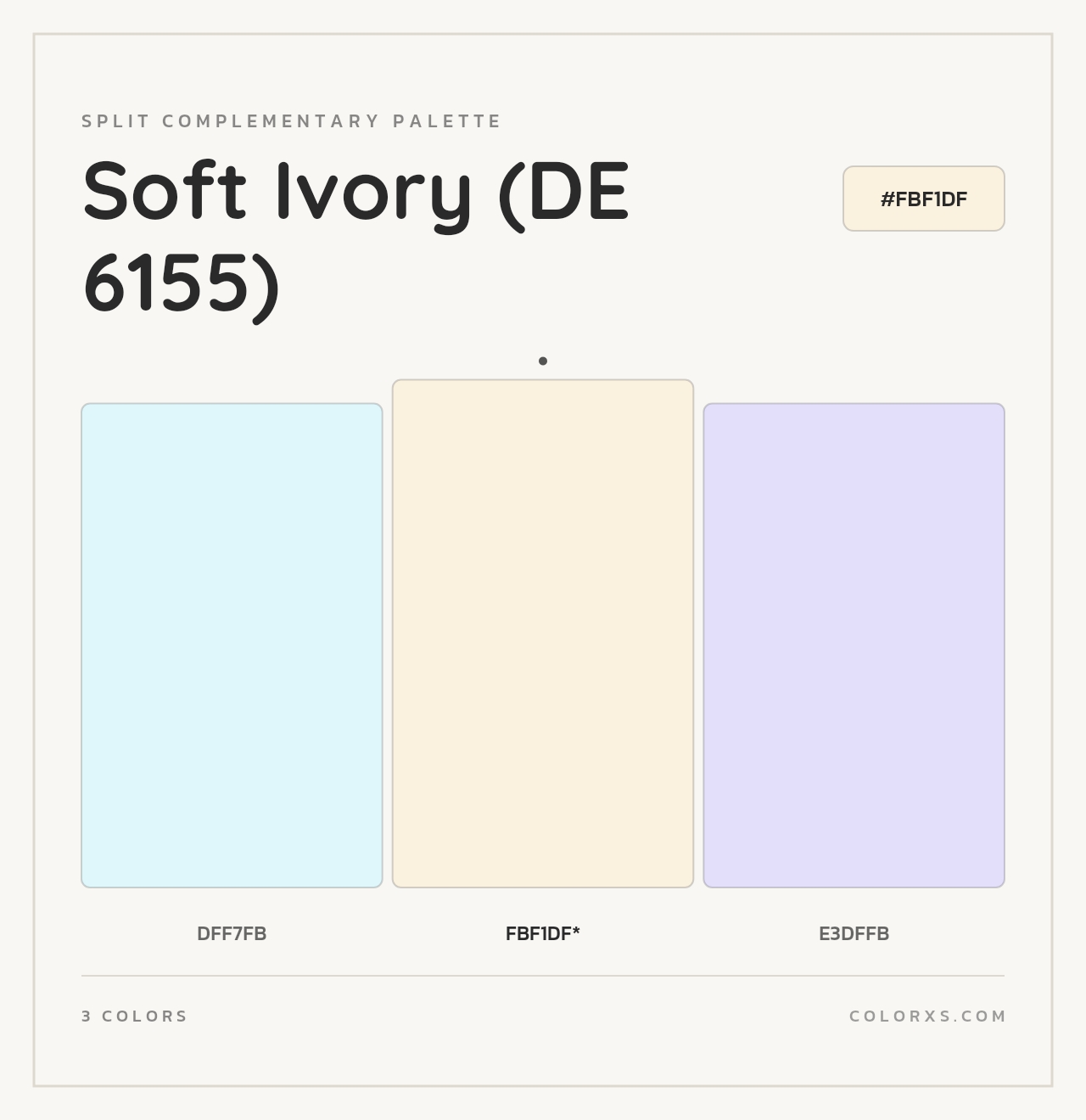 Soft Ivory (DE 6155) - Split-Complementary Color Palette