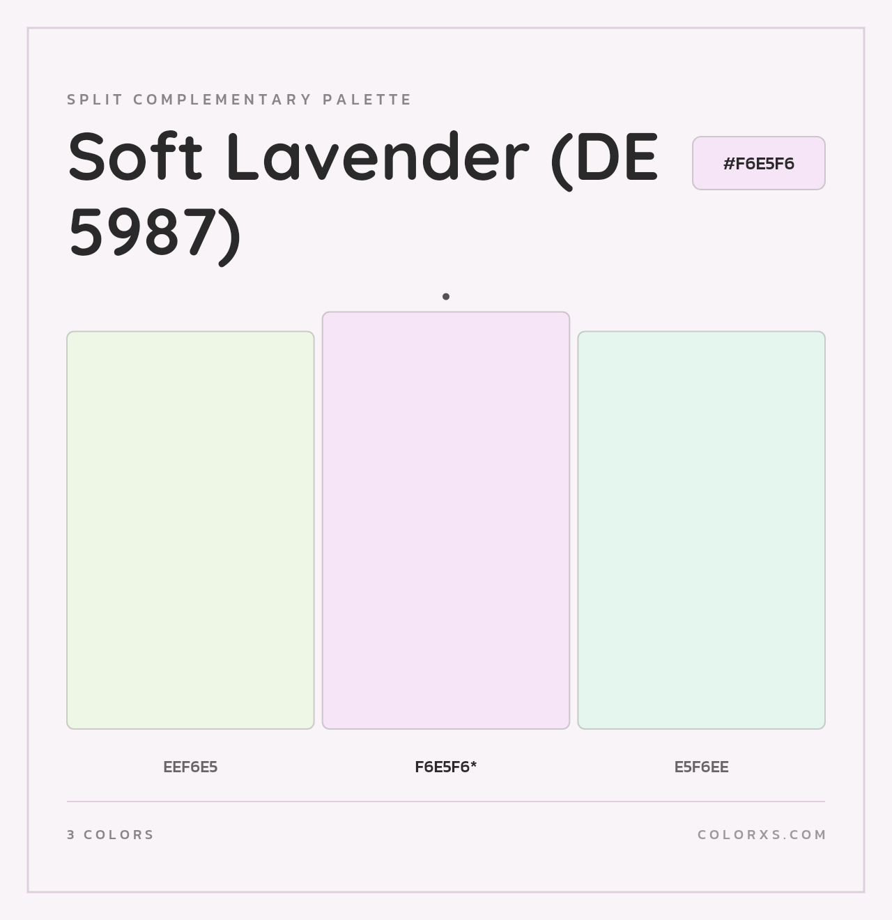 Soft Lavender (DE 5987) - Split-Complementary Color Palette