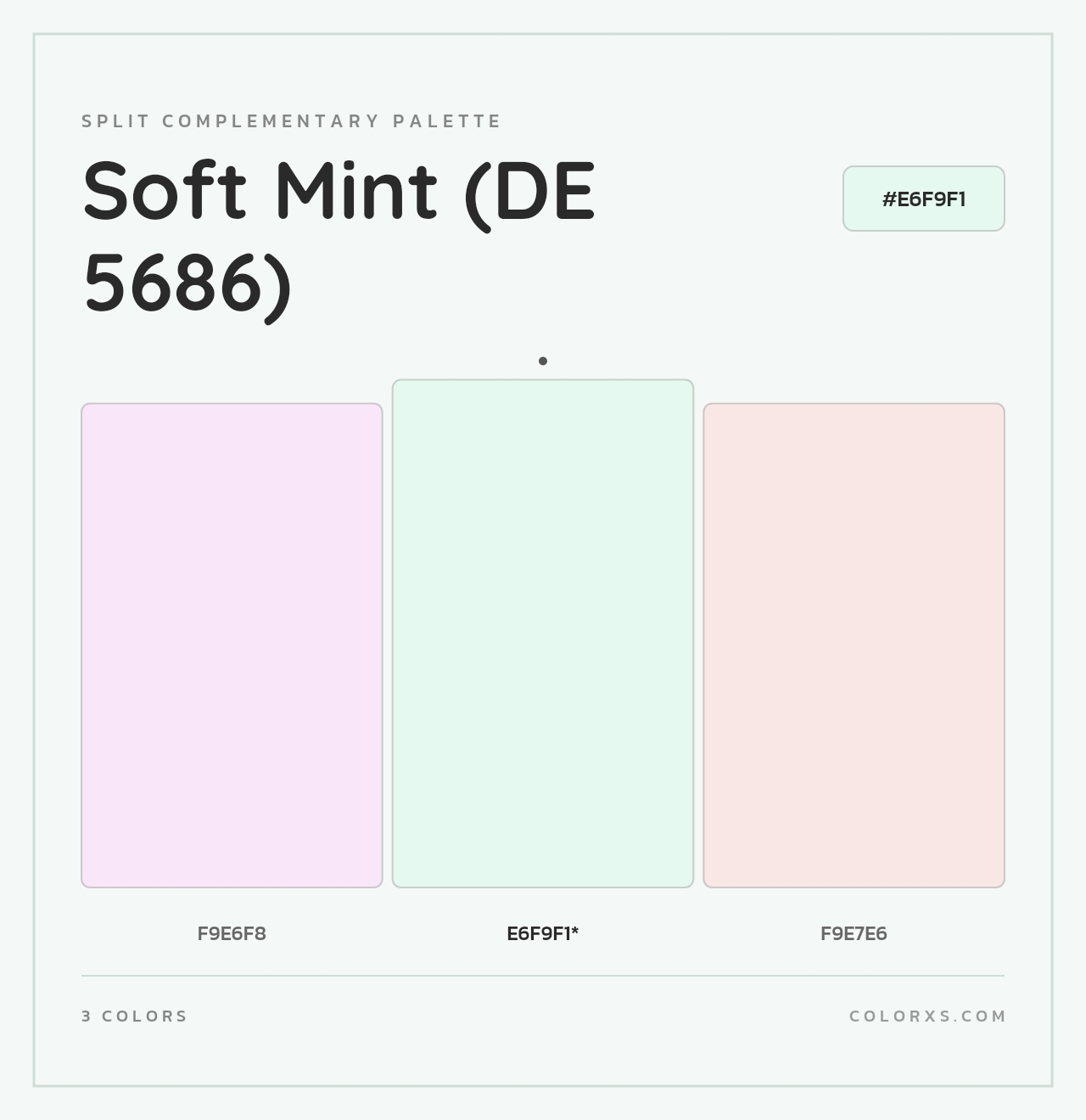 Soft Mint (DE 5686) - Split-Complementary Color Palette