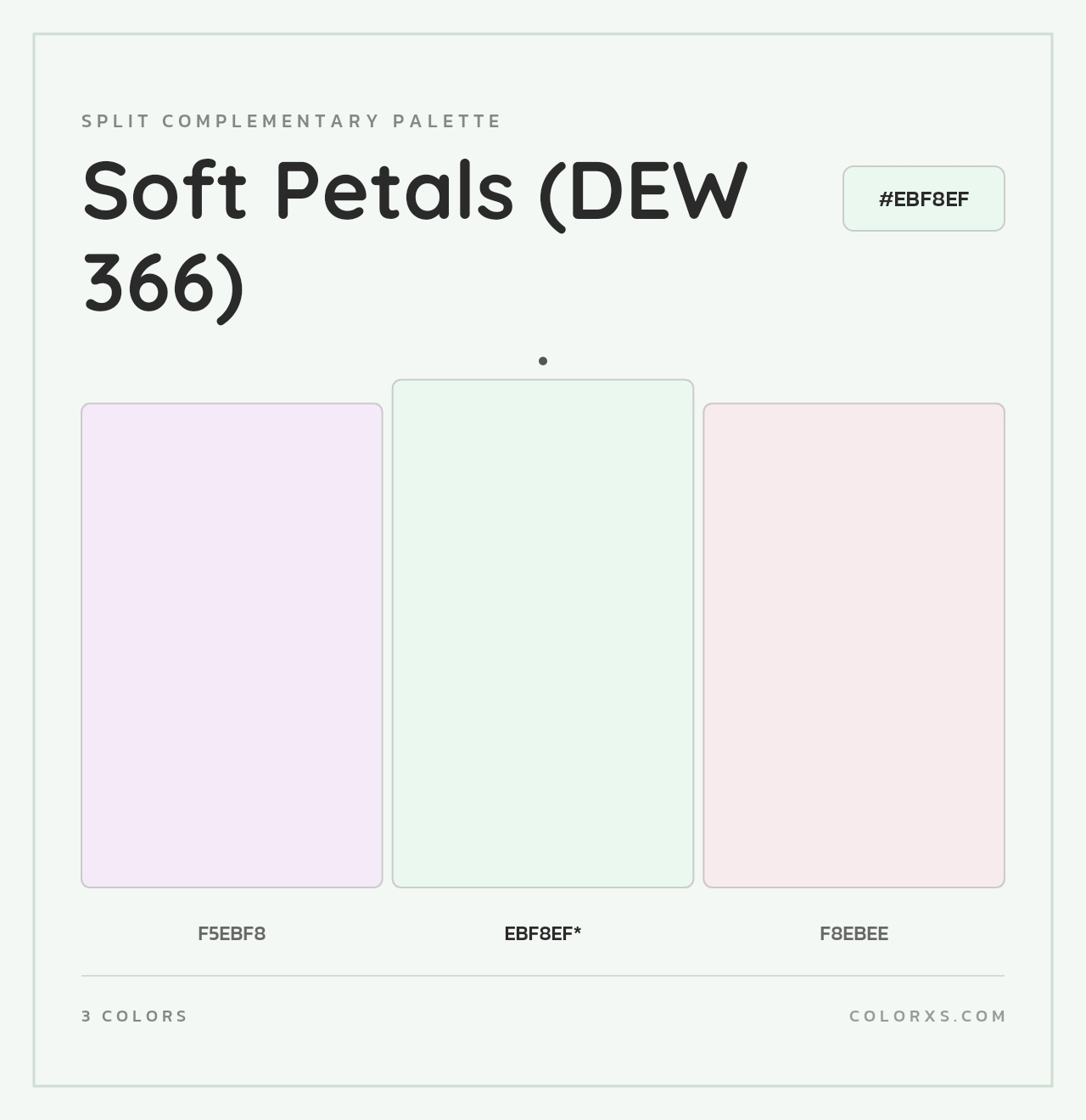 Soft Petals (DEW 366) - Split-Complementary Color Palette