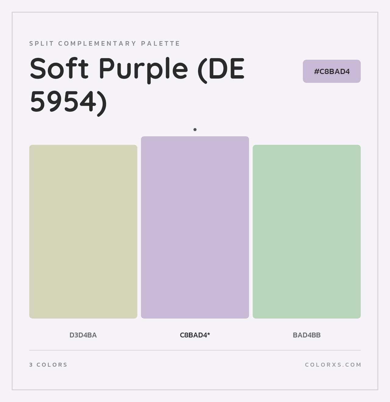 Soft Purple (DE 5954) - Split-Complementary Color Palette