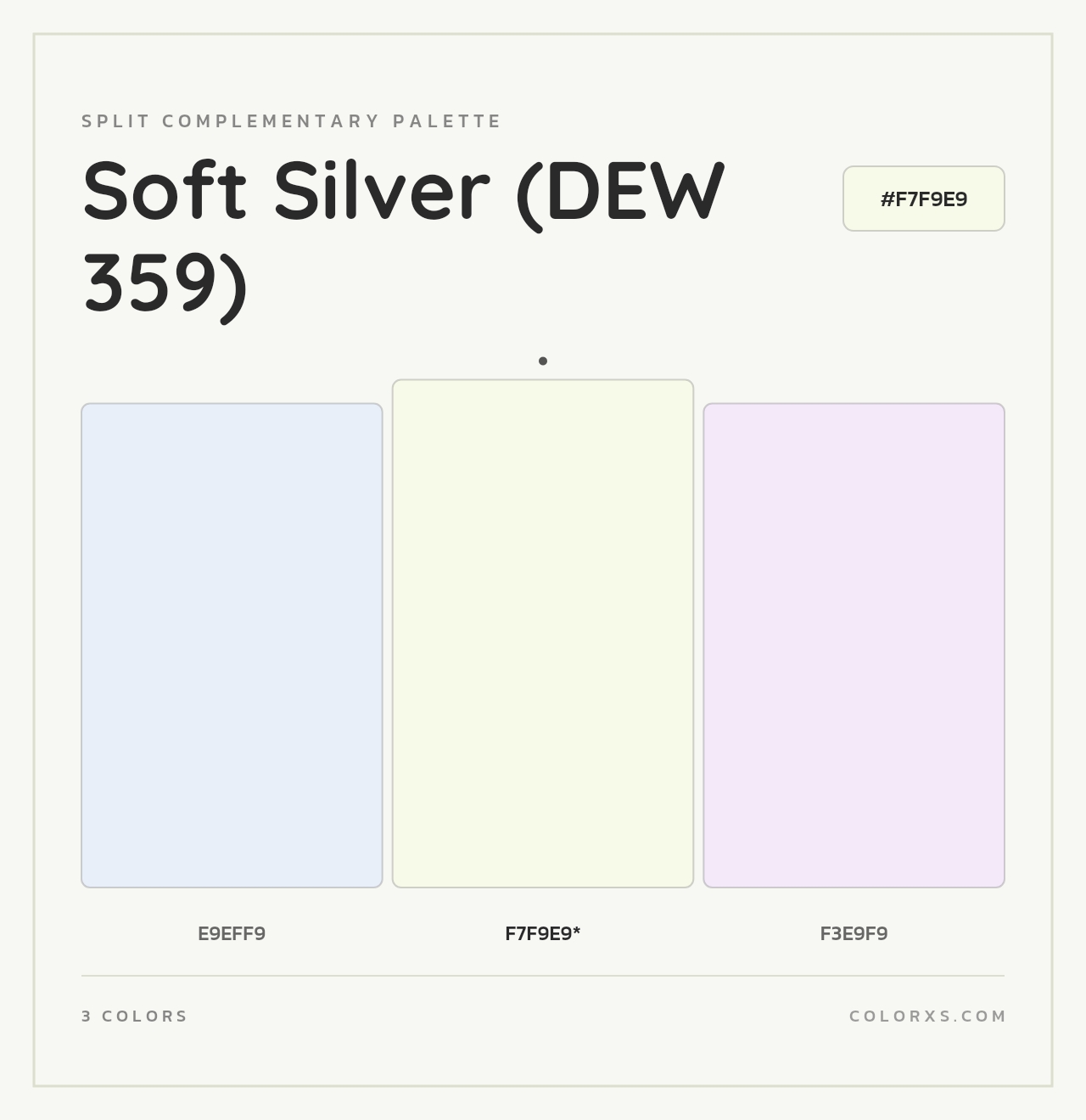 Soft Silver (DEW 359) - Split-Complementary Color Palette