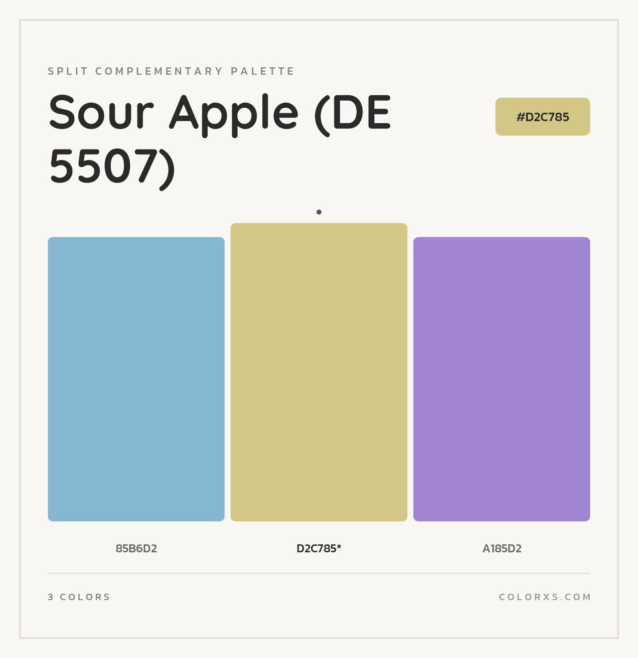 Sour Apple (DE 5507) - Split-Complementary Color Palette