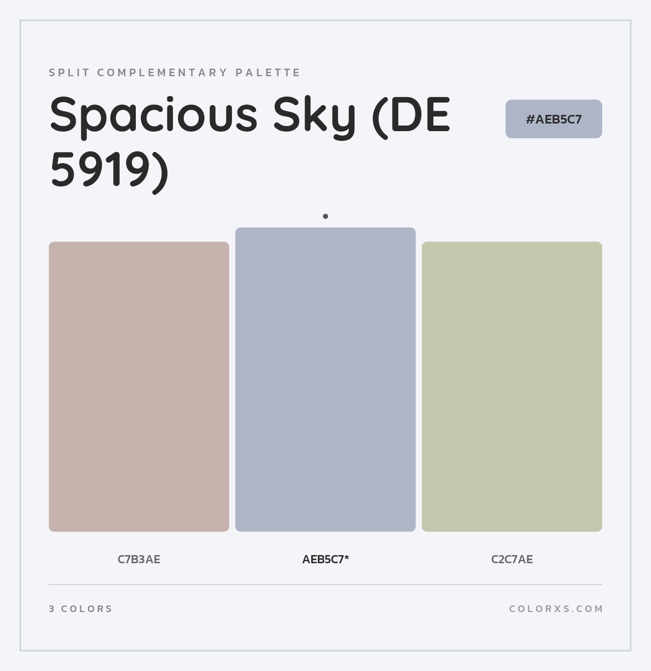 Spacious Sky (DE 5919) - Split-Complementary Color Palette