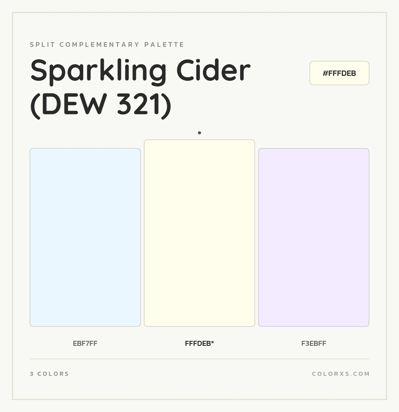 Sparkling Cider (DEW 321) - Split-Complementary Color Palette