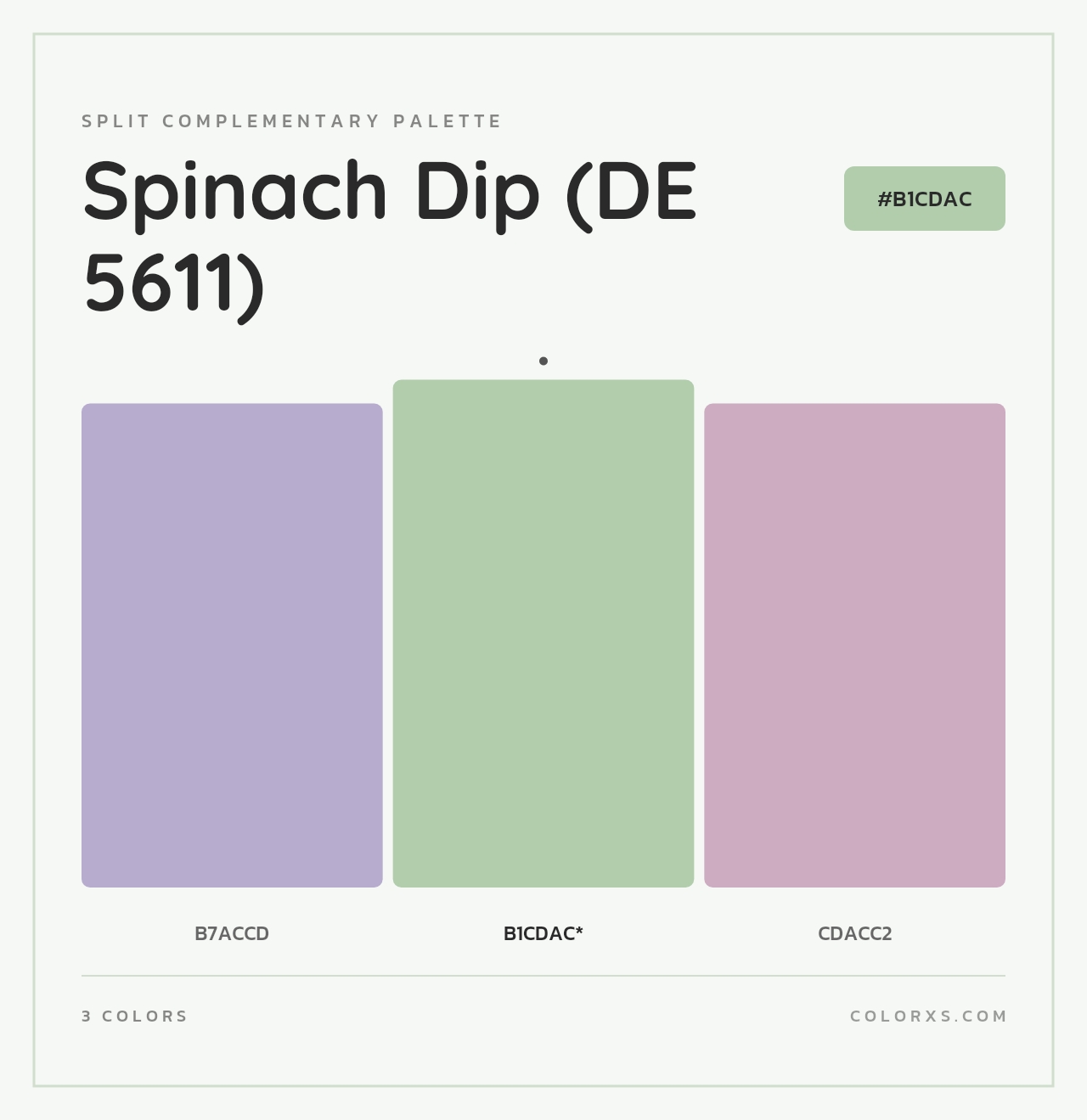 Spinach Dip (DE 5611) - Split-Complementary Color Palette