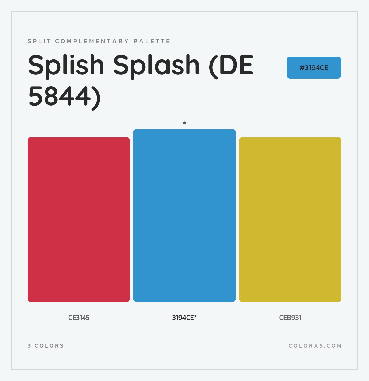 Splish Splash (DE 5844) - Split-Complementary Color Palette