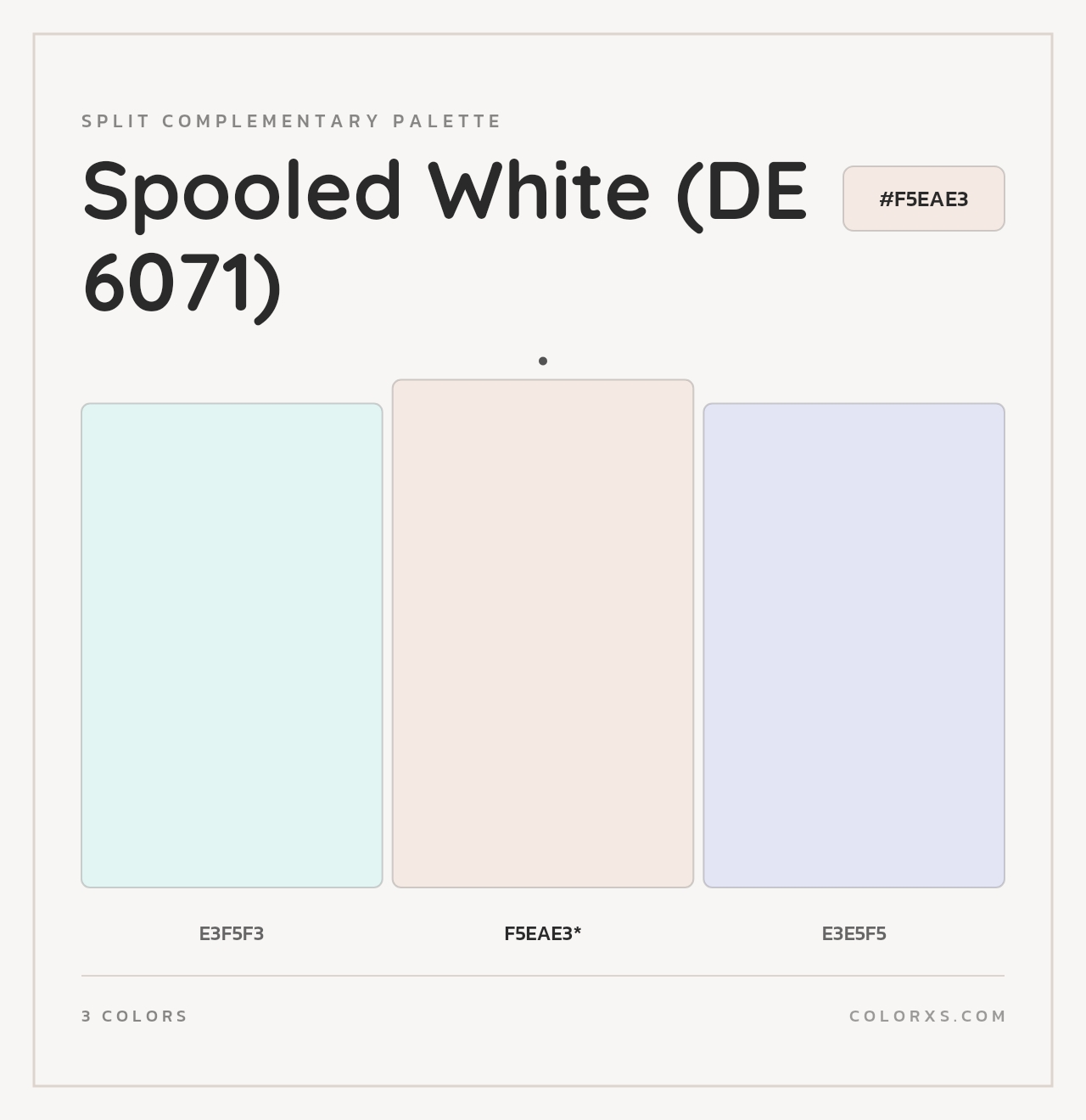 Spooled White (DE 6071) - Split-Complementary Color Palette