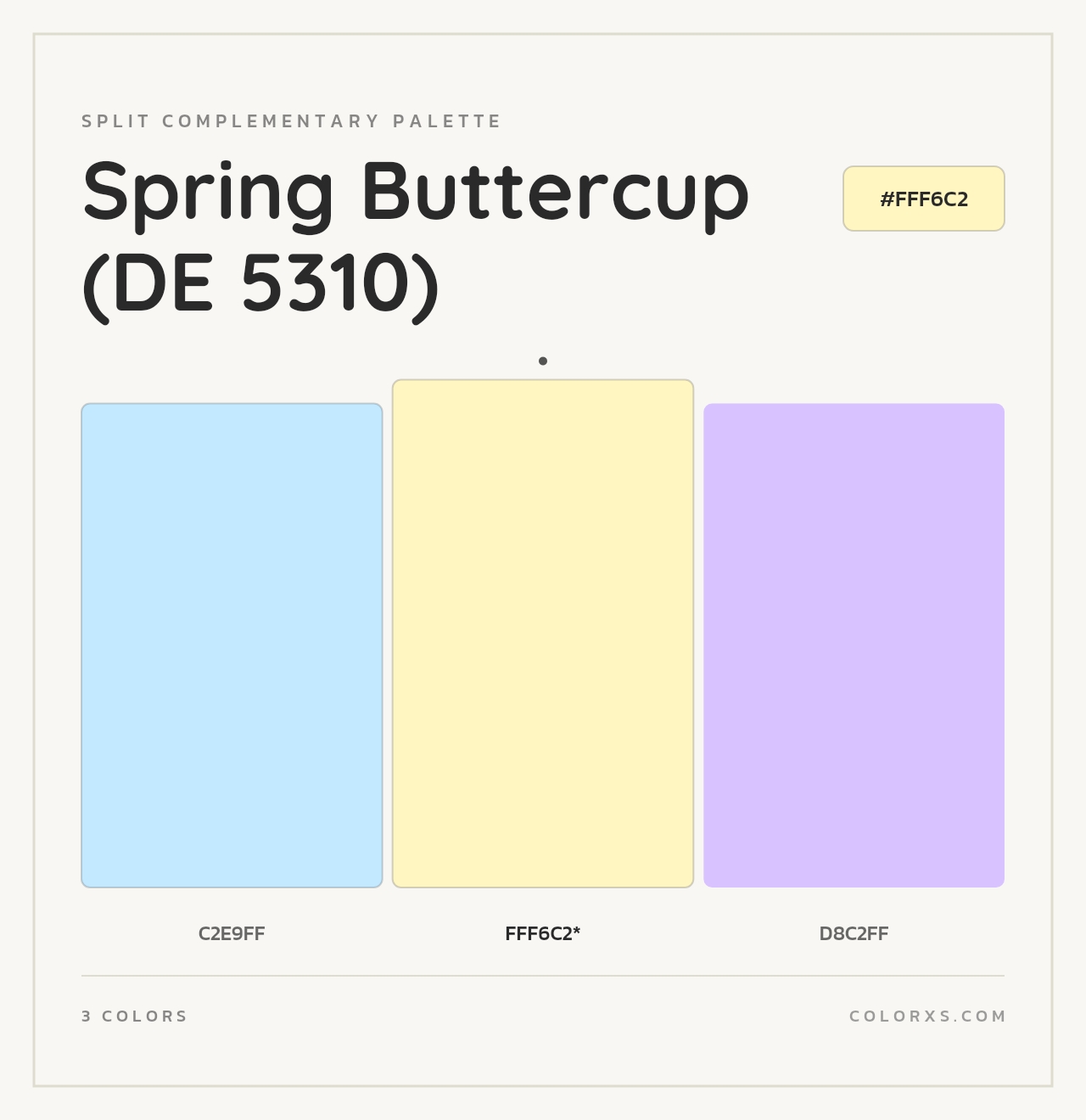 Spring Buttercup (DE 5310) - Split-Complementary Color Palette