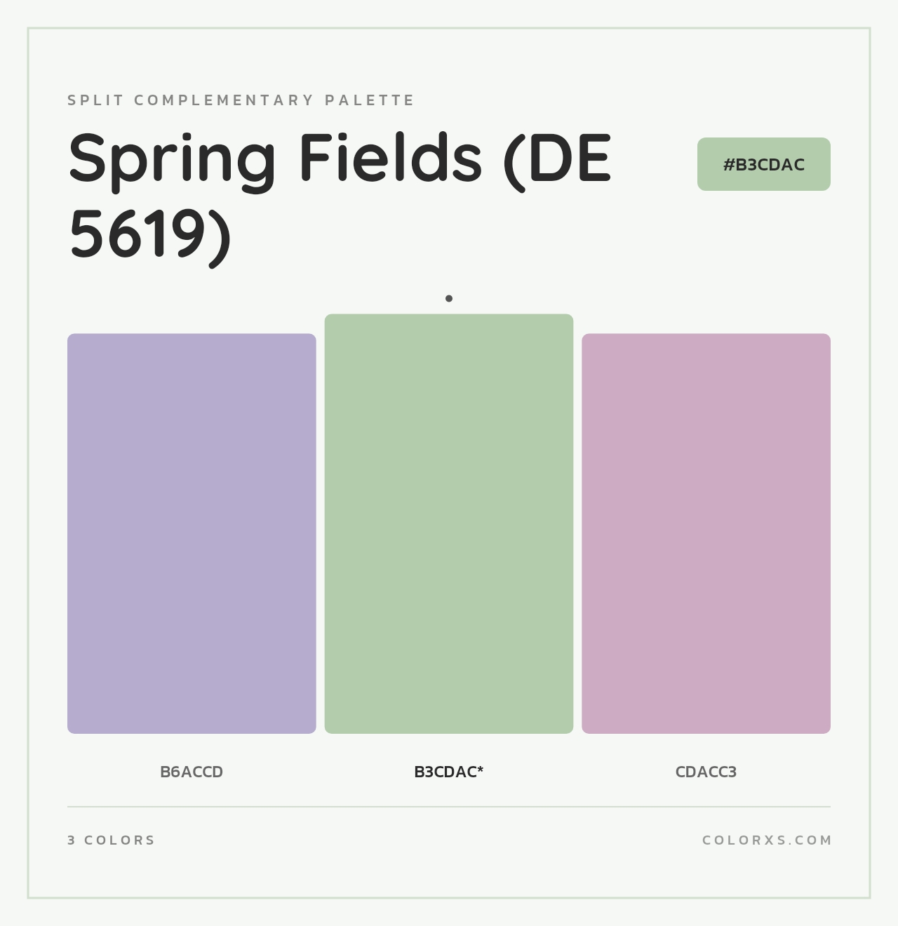 Spring Fields (DE 5619) - Split-Complementary Color Palette