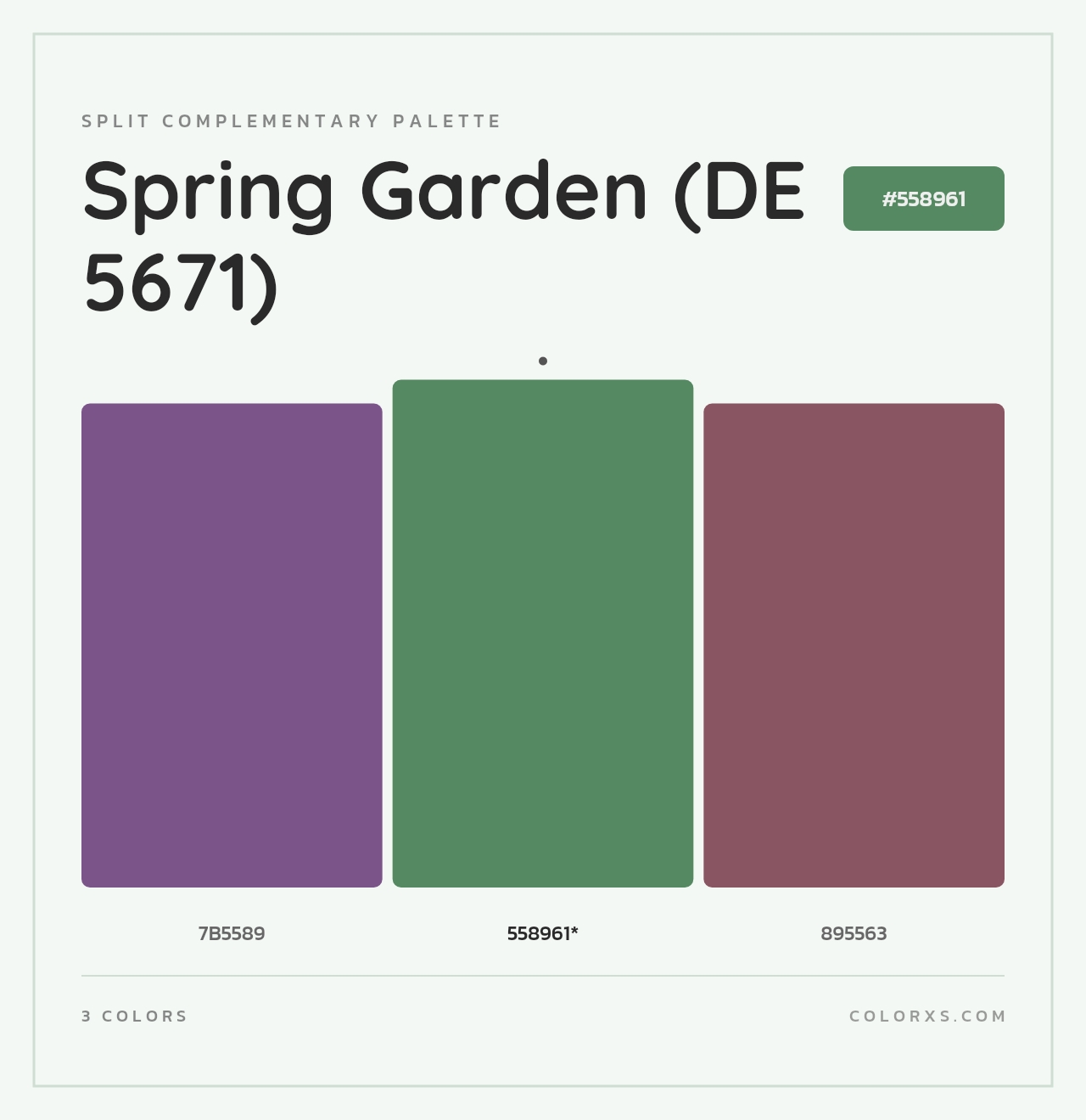 Spring Garden (DE 5671) - Split-Complementary Color Palette