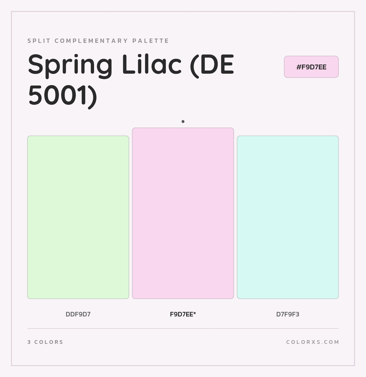 Spring Lilac (DE 5001) - Split-Complementary Color Palette