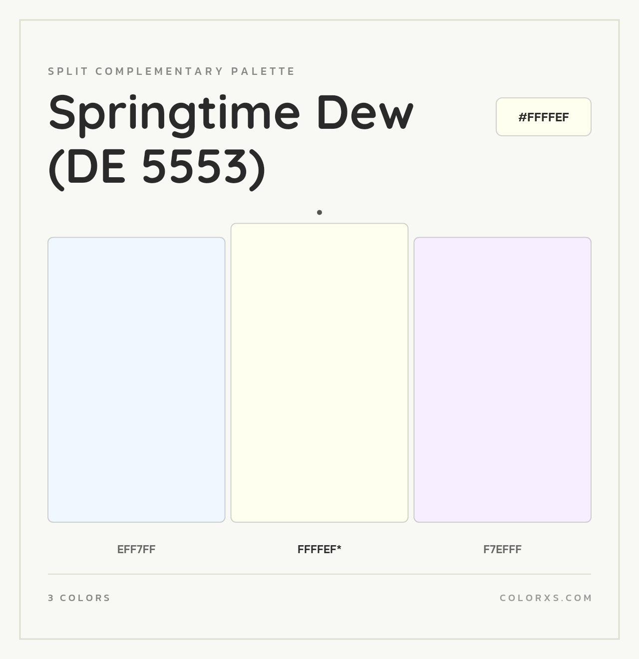 Springtime Dew (DE 5553) - Split-Complementary Color Palette