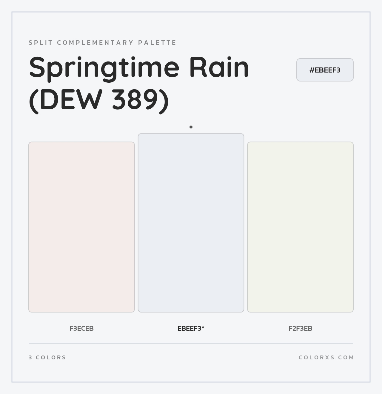 Springtime Rain (DEW 389) - Split-Complementary Color Palette