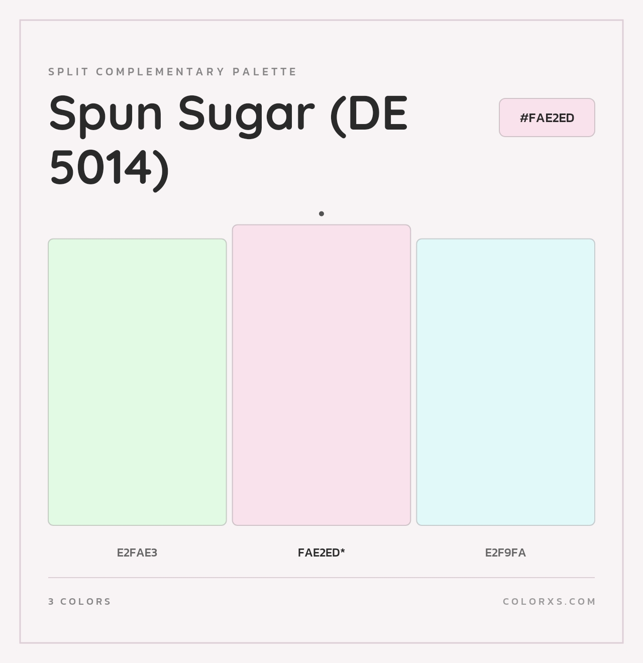 Spun Sugar (DE 5014) - Split-Complementary Color Palette
