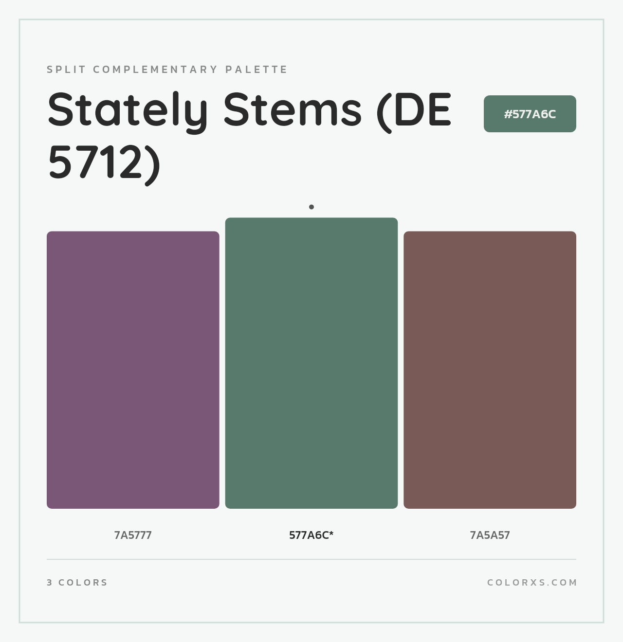 Stately Stems (DE 5712) - Split-Complementary Color Palette