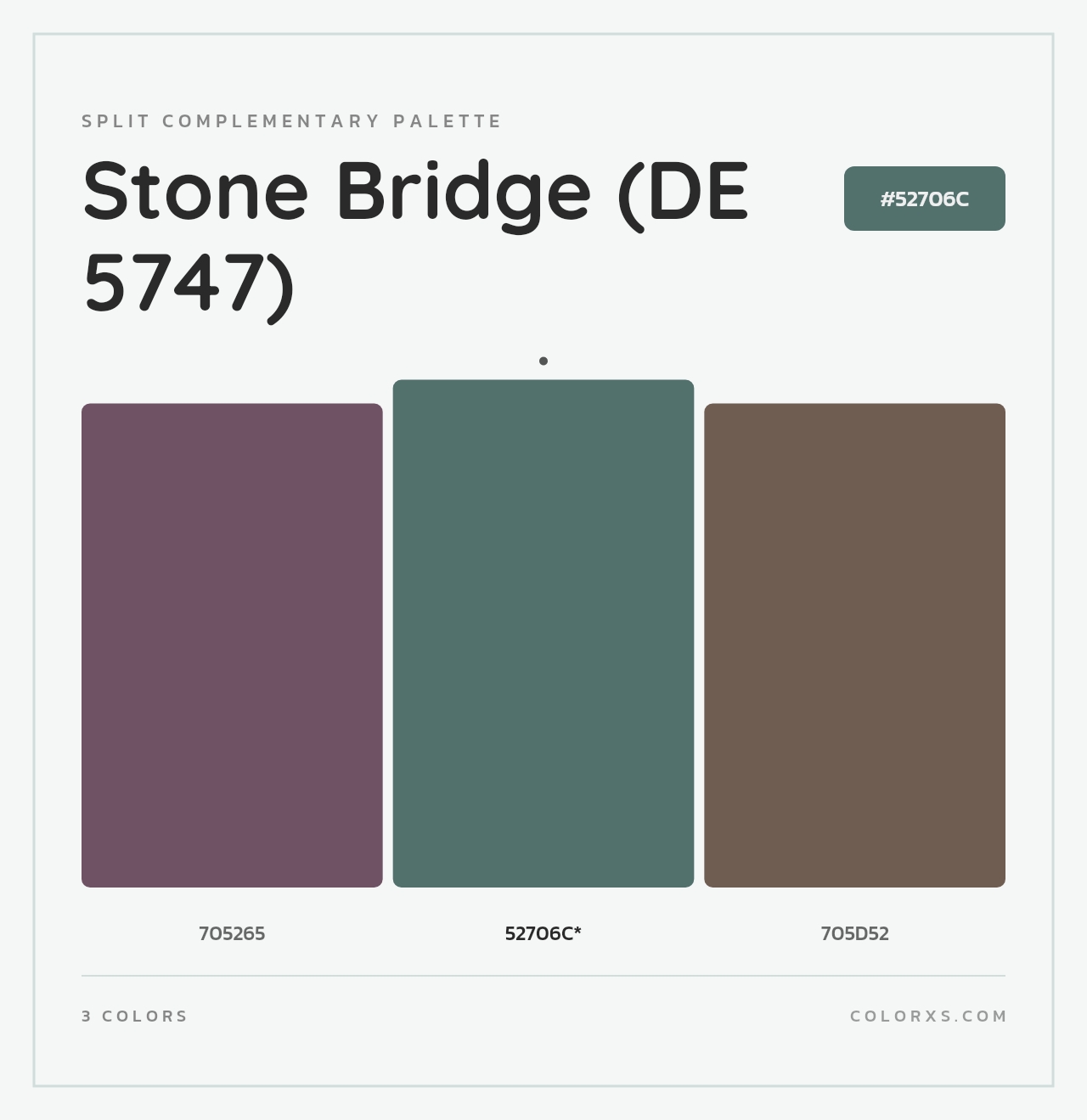 Stone Bridge (DE 5747) - Split-Complementary Color Palette