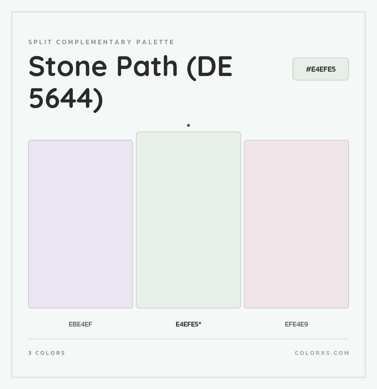 Stone Path (DE 5644) - Split-Complementary Color Palette