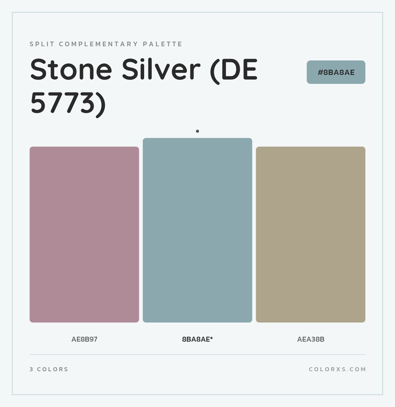 Stone Silver (DE 5773) - Split-Complementary Color Palette