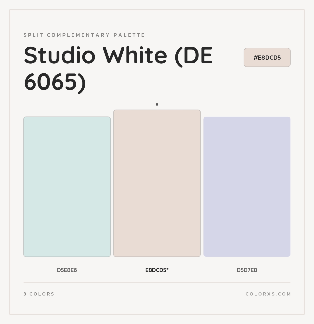 Studio White (DE 6065) - Split-Complementary Color Palette