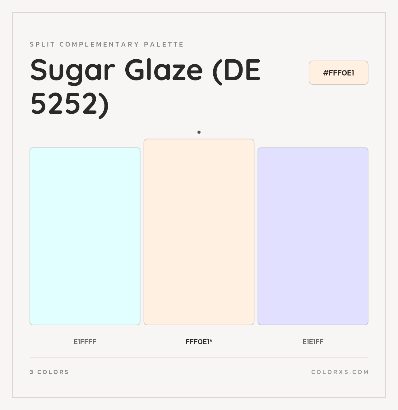 Sugar Glaze (DE 5252) - Split-Complementary Color Palette