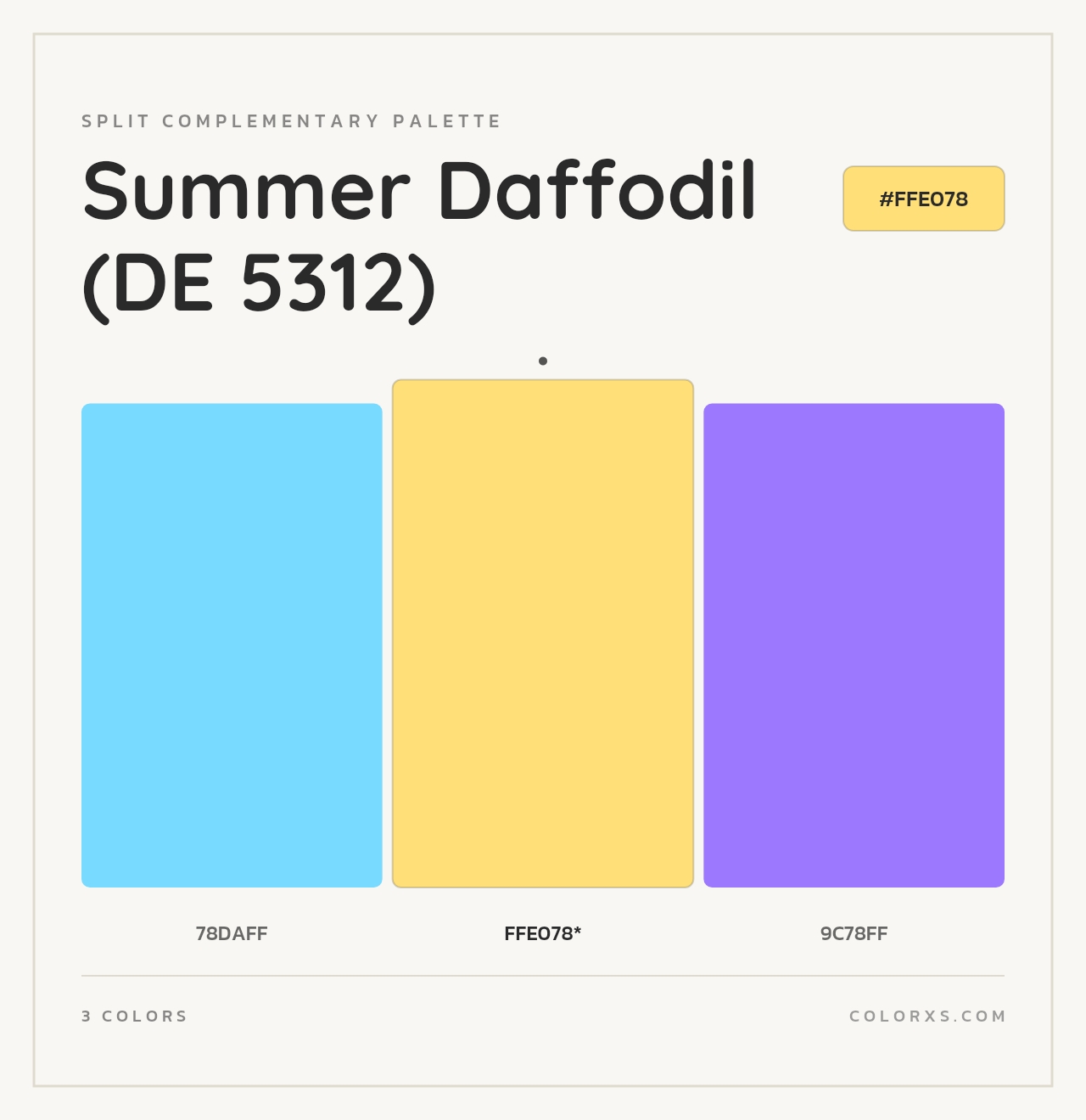 Summer Daffodil (DE 5312) - Split-Complementary Color Palette
