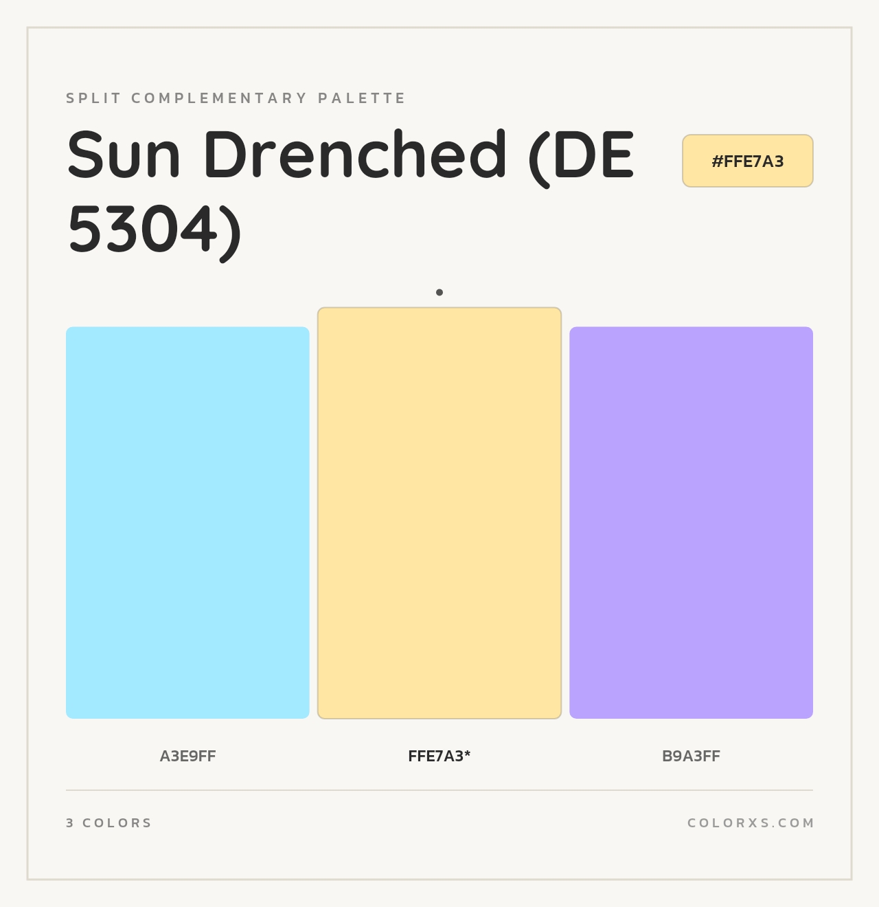 Sun Drenched (DE 5304) - Split-Complementary Color Palette