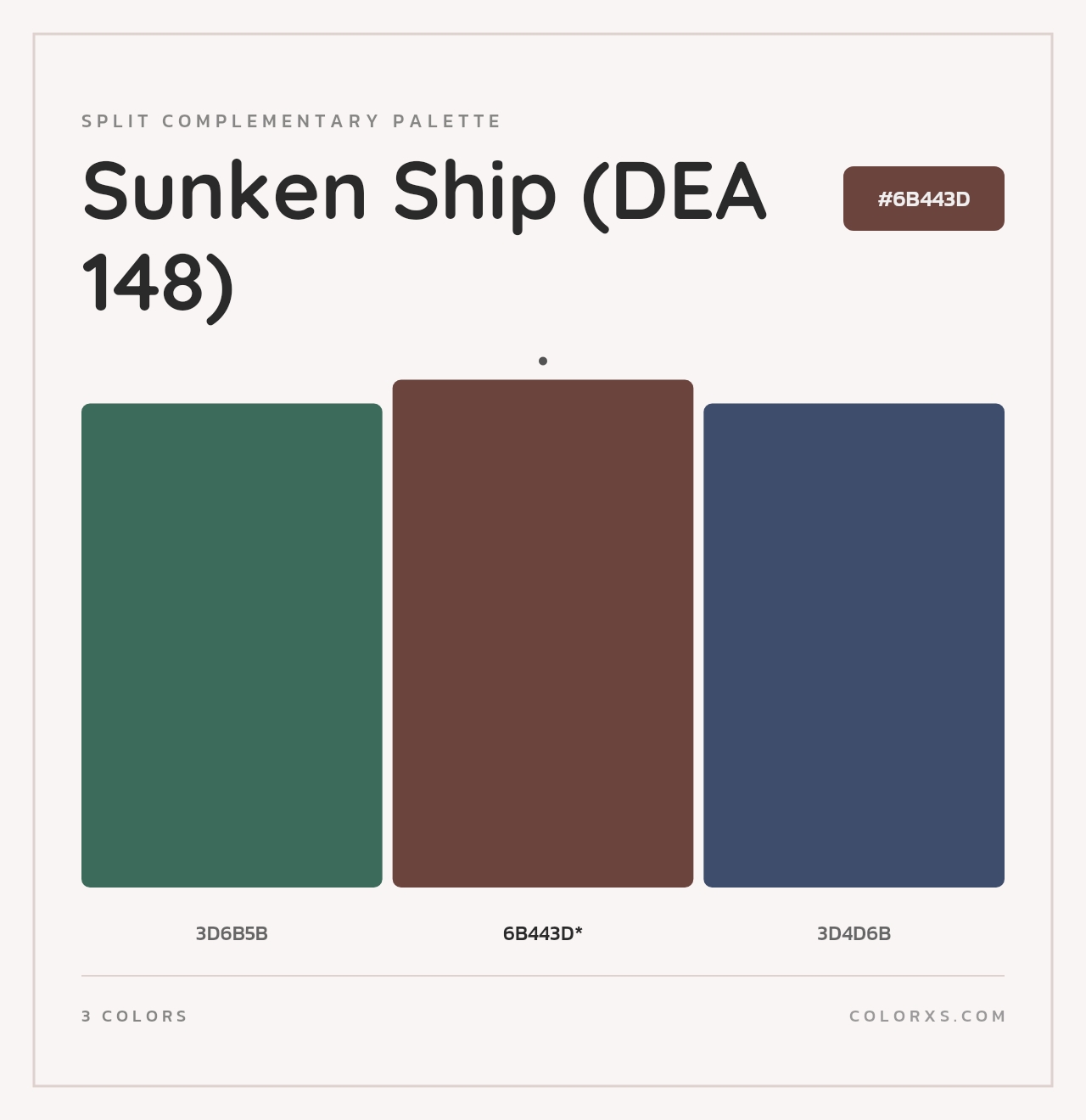 Sunken Ship (DEA 148) - Split-Complementary Color Palette