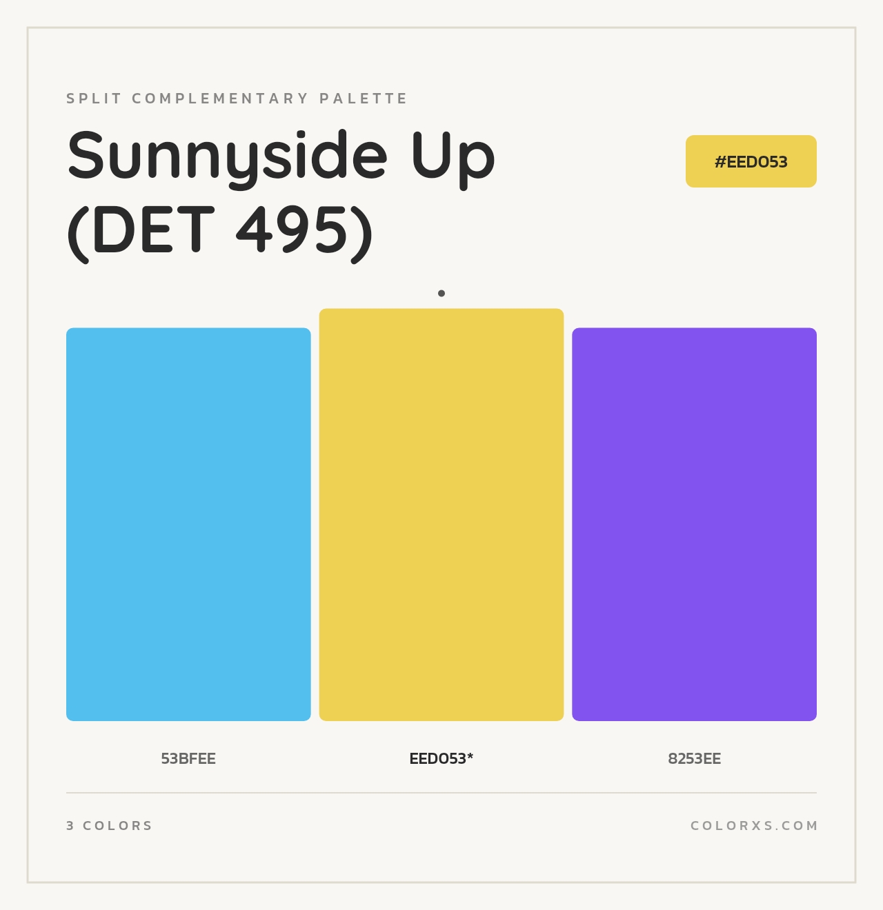 Sunnyside Up (DET 495) - Split-Complementary Color Palette