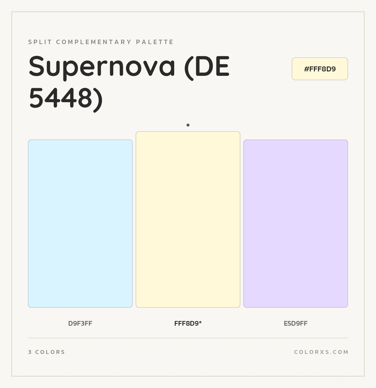 Supernova (DE 5448) - Split-Complementary Color Palette