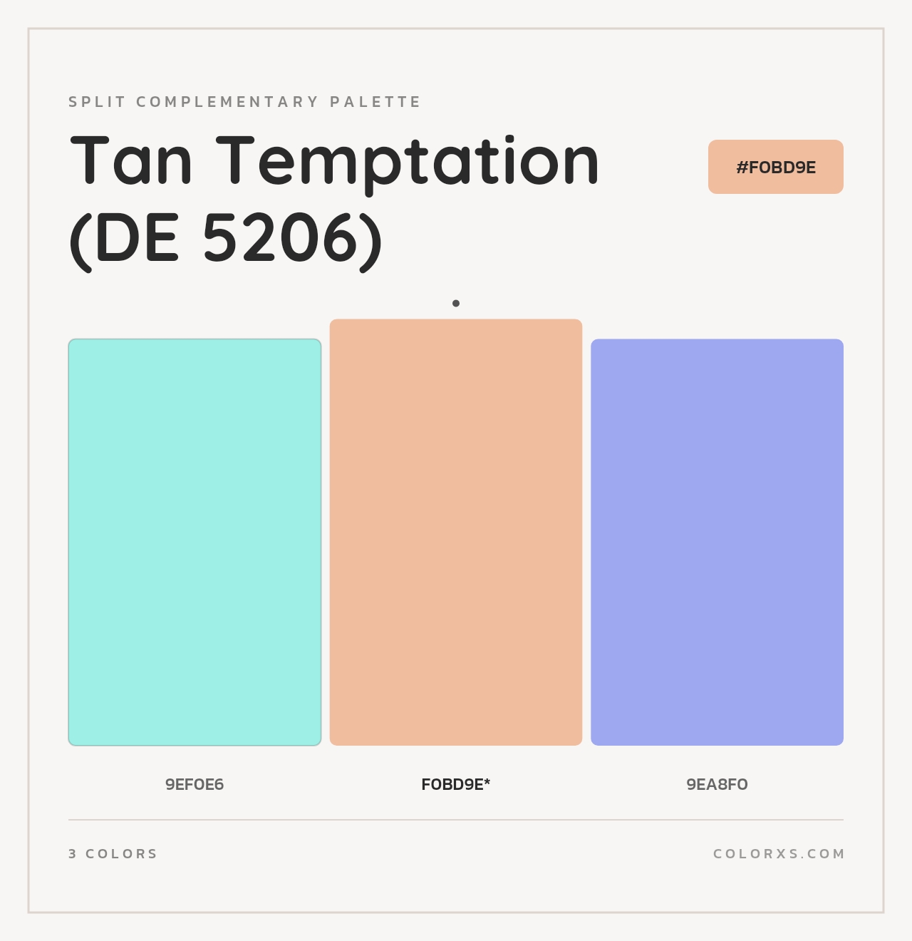 Tan Temptation (DE 5206) - Split-Complementary Color Palette