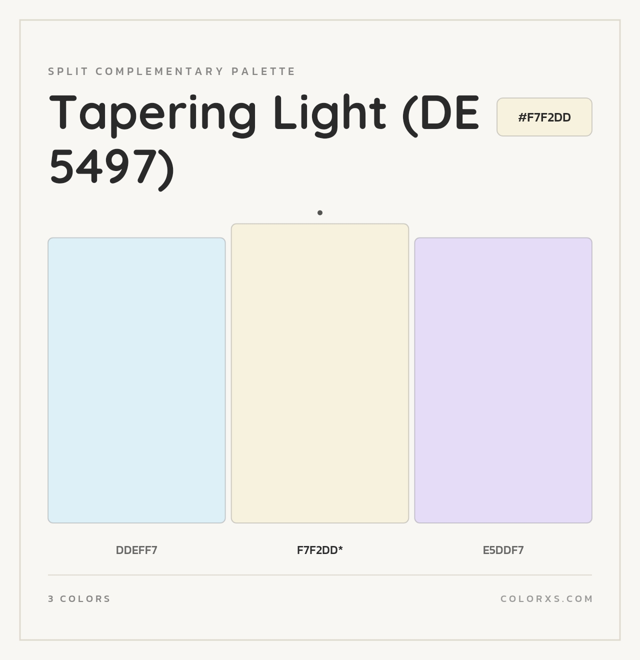 Tapering Light (DE 5497) - Split-Complementary Color Palette