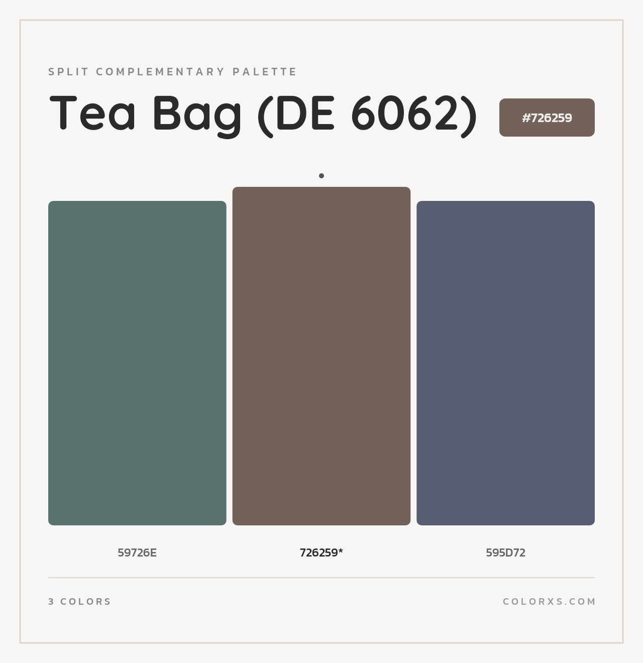 Tea Bag (DE 6062) - Split-Complementary Color Palette