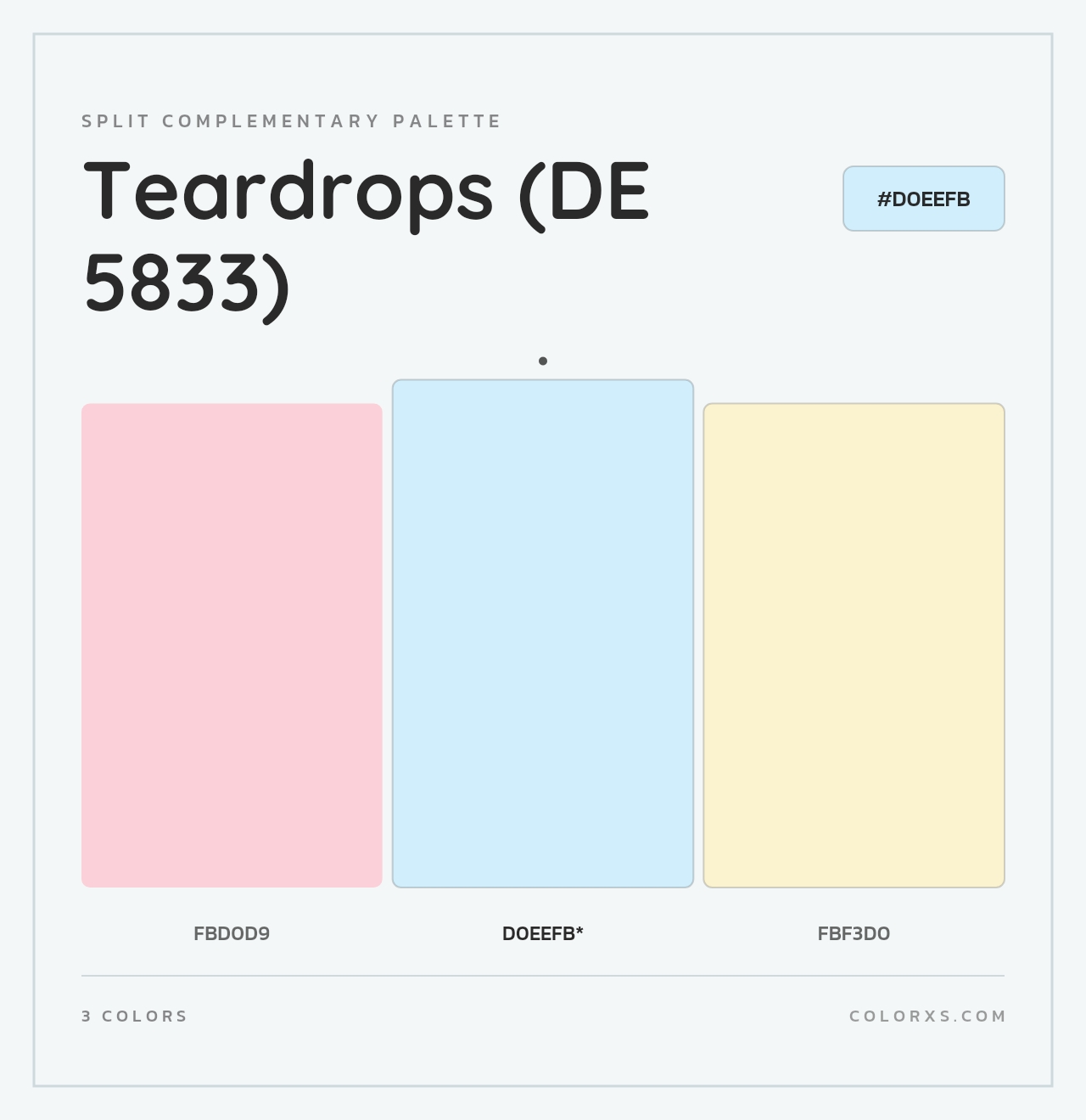 Teardrops (DE 5833) - Split-Complementary Color Palette