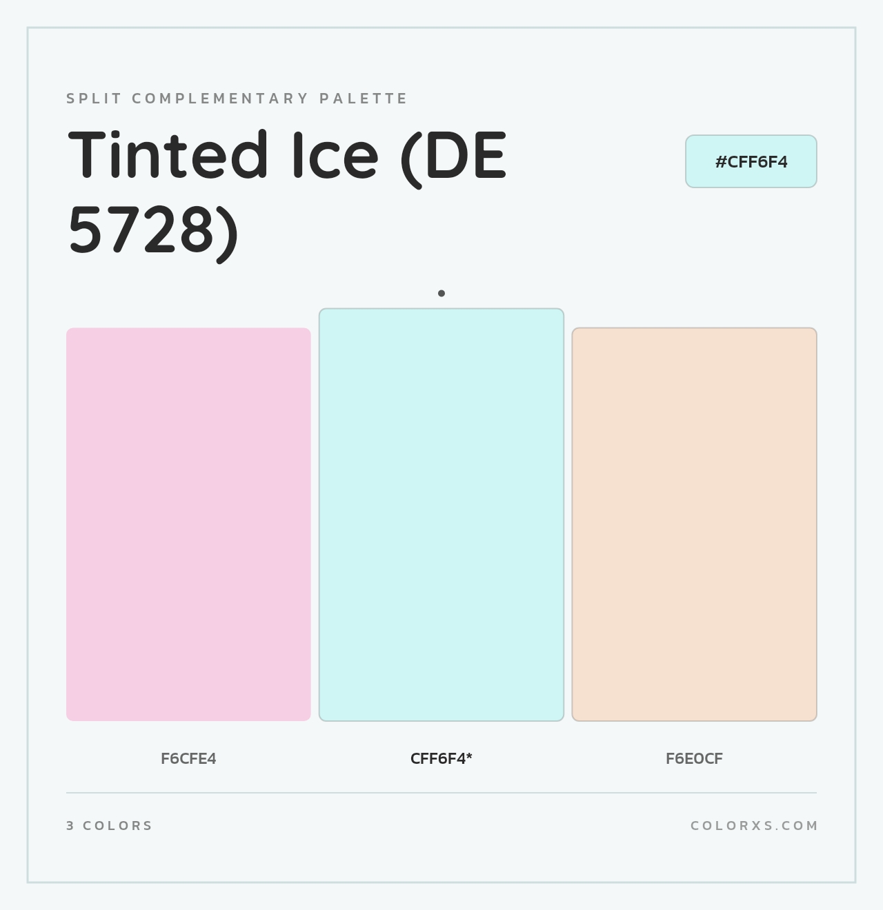 Tinted Ice (DE 5728) - Split-Complementary Color Palette