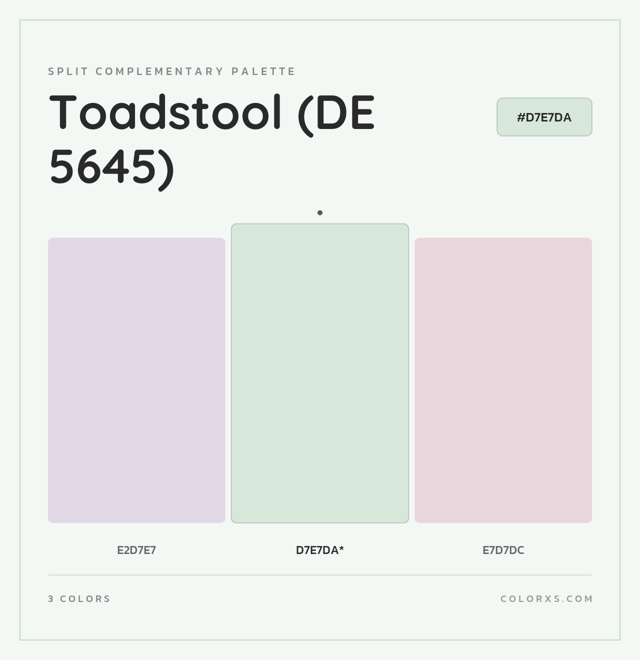 Toadstool (DE 5645) - Split-Complementary Color Palette