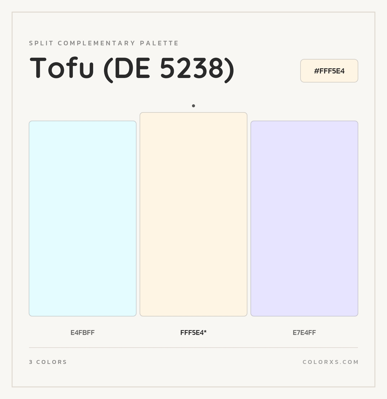 Tofu (DE 5238) - Split-Complementary Color Palette