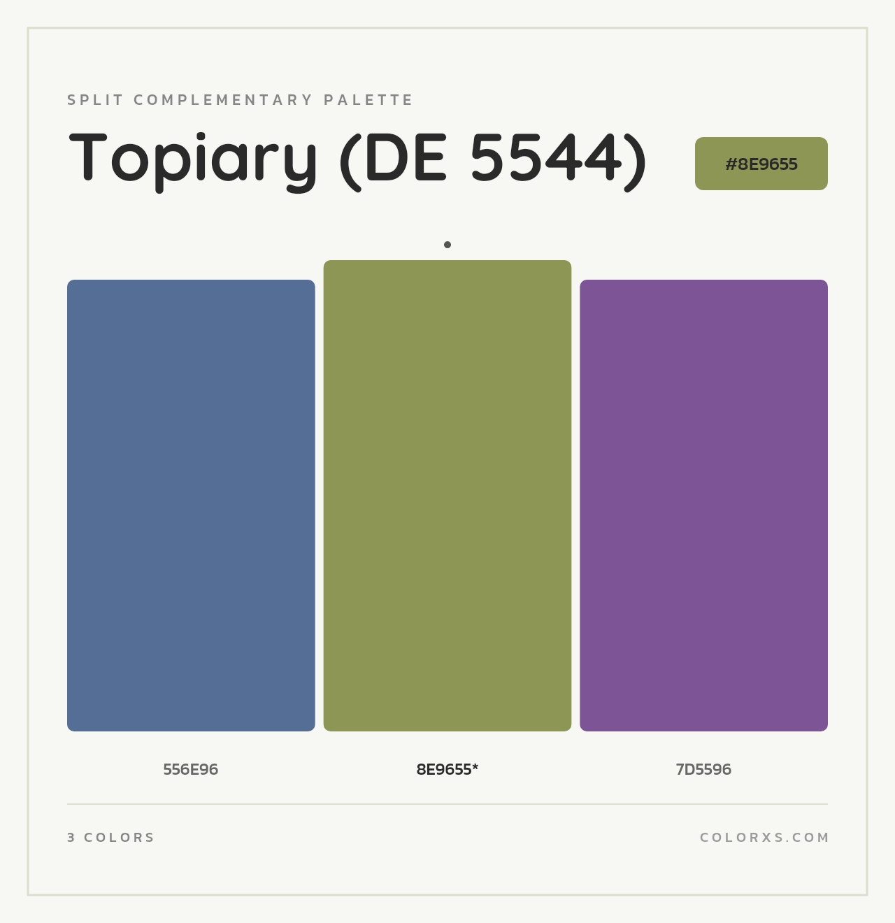Topiary (DE 5544) - Split-Complementary Color Palette